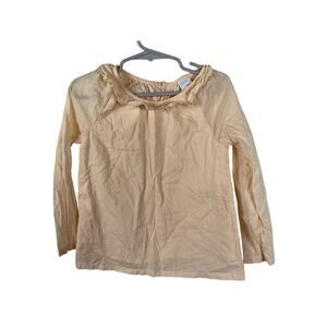 Edgehill Collection Girls Size 5 Tunic Blouse Top Pale Pink Ruffle Collar Preppy